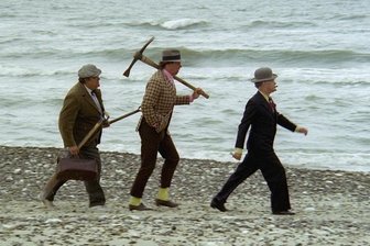 Die Olsenbande (von rechts): Egon, Benny und Kjeld.