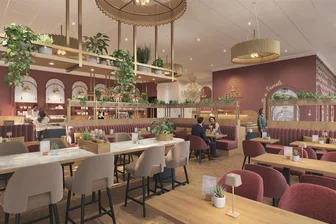 In der Galeria Kaufhof in Chemnitz startet neues italienisches Restaurant-Konzept - Dolce Vita in Chemnitz: So soll die wahrscheinlich erste Filiale von „Feriolo Gelato“ überhaupt in Deutschland aussehen.