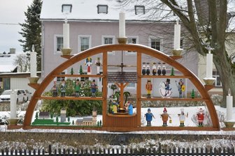 In diesem Bogen dreht sich eine Pyramide - 