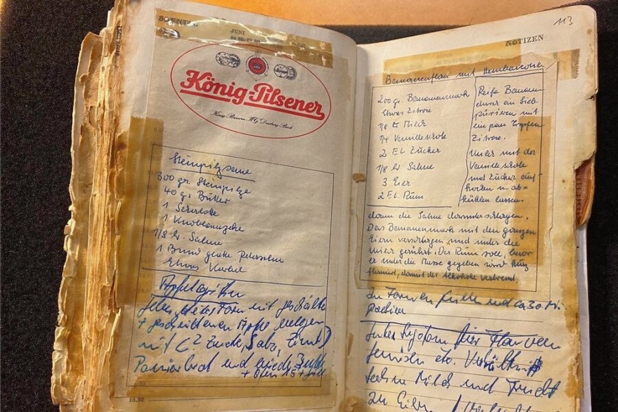 In Dresden wird jetzt die Kochkultur erforscht - Ein Unikat aus dem Archiv: Handschriftliche Aufzeichnungen des ersten deutschen Dreisternekochs Herbert Schönberner. 