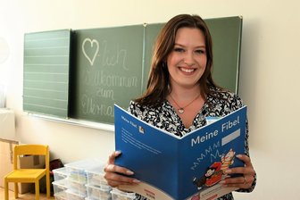 In Frankenberg startet die zweite Privatschule - Joe-Luise Fröhlich ist die erste Klassenlehrerin an der neuen Grundschule.