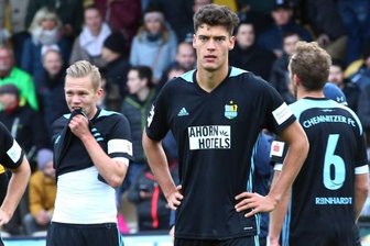 In Meppen will Steffen einen anderen CFC sehen - Olaf Renn - Von allem zu wenig - Frust bei den CFC-Profis nach den Pokal-Aus beim Viertligisten Auerbach: Fabio Leutenecker, Dennis Grote, Myroslav Slavov und Julius Reinhardt (von links).