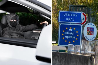 In Sachsen werden weniger Autos gestohlen - und wie ist es hinter der Grenze in Tschechien? - Ein maskierter Täter in einem gestohlenen Auto: So oder so ähnlich wie auf diesem Symbolbild passierte es 2024 in Sachsen 587-mal. Und in Tschechien?