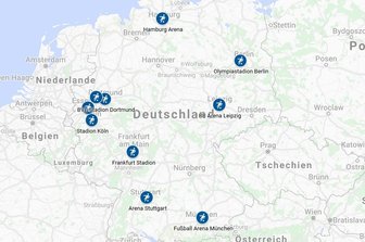 Interaktive Karte: Die deutschen EM-Spielorte 2024 -