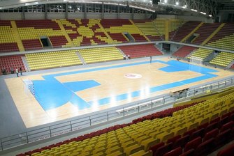 Hier spielen die Niners Chemnitz ab dem 21. September um den Einzug in die Champions League: das Boris Trajovski Sports Center im nordmazedonischen Skopje.