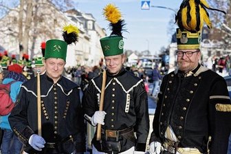 Jahresausklang - Die Bergparade Annaberg-Buchholz, rechts Frank Roch. 
