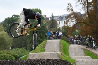 Jetzt wird es rasant: Geringswalde baut eine Pumptrack-Anlage - Was es in Rochlitz schon gibt (Foto), soll in Geringswalde bald folgen: ein Bikepark.