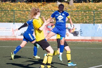 Jößnitz erteilt Aufsteiger eine Lektion - Mit ihren Saisontreffern 18 bis 20 erzielte Christiane Gotte (beim Kopfball) die Hälfte aller Jößnitzer Tore beim 6:0-Sieg gegen Pfaffengrün/Zobes. Zudem trafen Nicole Döring doppelt und Tosca Steffen.