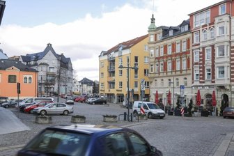 Johannisplatz: Was sich verändern soll - Auf dem Johannisplatz in Limbach-Oberfrohna soll bald viel weniger Autoverkehr herrschen.