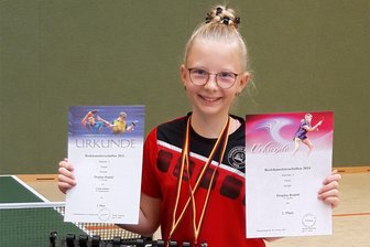 Jüngstes Abteilungsmitglied des TV Ellefeld holt zur Tischtennis-Bezirksmeisterschaft überraschend Silber - Despina Rudolf vom TV Ellefeld hat sich zur Bezirksmeisterschaft im Tischtennis den zweiten Platz in ihrer Altersklasse verdient.