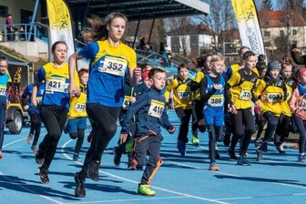 Jung und Alt starten gemeinsam in den Frühling - Über 1750 Meter gingen am Samstag die meisten Läufer auf die Strecke. Das Wetter war perfekt für die Runden im und um das Stadion.