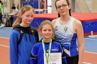 Junge Erzgebirgerin springt nach vorn - Waren in Chemnitz für den TTL Ehrenfriedersdorf mit am Start: Mathilda Köhler, Mandana Weigel und Marie Herrmann (v. l.). 