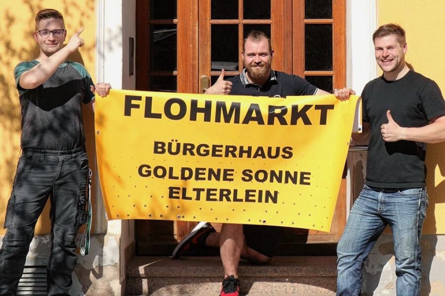 Junge Leute veranstalten Bergstadtflohmarkt - Florian May, Anton Schlegel und Christopher Fiebig (v. l) gehören zu den Organisatoren des Flohmarkts. 