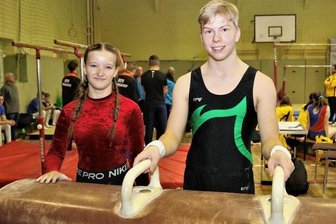Junges Duo turnt sich nach vorn - Eileen Brand und Thorik Richter nahmen für den SV Grün-Weiß Niederwiesa am 34. Traktorpokalturnen teil. 