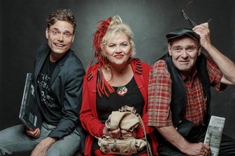 Kabarett „Die Herkuleskeule“ in der Stadthalle Meerane - Hannes Seil, Birgit Schaller und Frank Weiland (v. l.) vom Kabarett „Die Herkuleskeule“.
