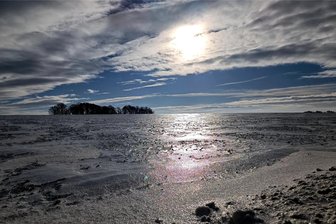Kalte Schönheit aus Eis: Felder im Striegistal werden zu winterlichen Traumlandschaften - Eisregen und Kälte verwandeln die Landschaft bei Mobendorf in ein glitzerndes Reich.