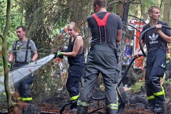 Kampf gegen Waldbrand bei Heinrichsort - 