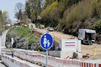 Kanalbau weiter eingeschränkt: Verband konzentriert sich auf Großbaustellen - Der Ausbau der B 101 nahe dem unteren Bahnhof in Annaberg-Buchholz ist zugleich eines der größten Projekte für den zuständigen Abwasserzweckverband. 