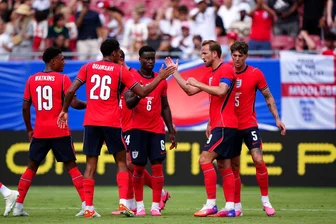 Kane trifft für England - Portugal jubelt erst ohne Ronaldo - Harry Kane (2.v.r.) erzielte den Führungstreffer für England.