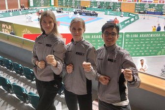 Karate: Rochlitzer Trio schnuppert erste Wettkampfluft nach der Sommerpause - Lilly Leißner, Selina Fabian und Hieu Bui Tien haben das Flair in Warschau genossen.