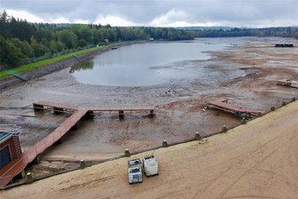 Karpfenernte am Filzteich in Schneeberg ist buchstäblich ins Wasser gefallen - Aufgrund von zu viel Niederschlag konnte die Karpfenernte am Filzteich in Schneeberg nicht stattfinden.