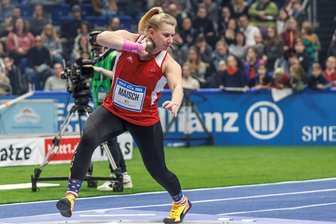 Katharina Maisch knackt 19-Meter-Marke und Norm für die Leichtathletik-WM - Katharina Maisch in Aktion
