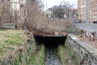 Keine Standfestigkeit: Weiterer Teil der Bauwerke über dem Zwickauer Moritzbach müssen saniert werden - Der Überbau des Moritzbaches und die unterirdischen Ufermauern sind marode. Jetzt soll eine Sanierung erfolgen.