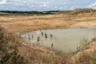 Kiesabbau bei Elsdorf geplant - Der Blick auf die vorbereitete künftige Sand- und Kiesgrube bei Elsdorf. Noch in diesem Jahr soll die Förderung beginnen. 