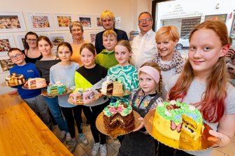 Kinder gestalten in Olbernhau süße Kunstwerke - Acht Kinder stellten sich dem Wettbewerb und ihre Torten einer Jury zur Bewertung vor.
