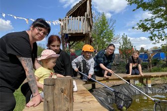 Kinderrechte stehen in Frankenberg im Fokus - Auf der Kulturinsel findet ein Projekt zu Kinderrechten statt. Hier ein Bild vom Frühlingsfest 2022.