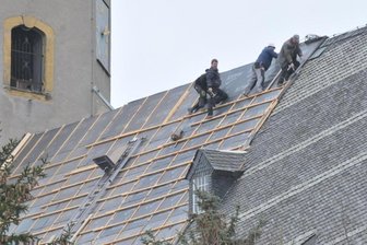 Neueindeckung des Kirchendaches