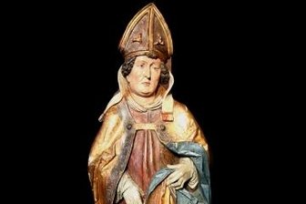 Kirchenfiguren: Einst gestohlen, doch jetzt steht ein Umzug an - Diese geschnitzte Oberlungwitzer Kirchenfigur stellt St. Martin dar.