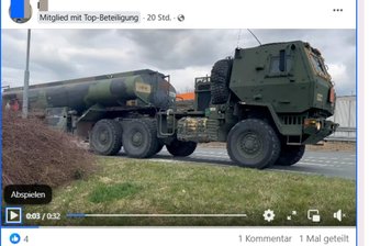 Kleiner Militärkonvoi nahe dem Globus-Markt Weischlitz unterwegs - Im Sozialen Netzwerk Facebook wurde ein Video des Konvois verbreitet.