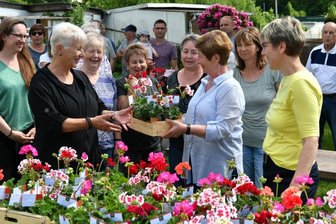 Kleingärtner erhalten neue Pflänzchen -