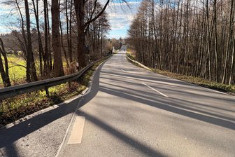 Kommentar zu neuem Radweg zwischen Frankenberg und Hainichen - Wer von der Badstraße kommt, soll nach einem Stück auf der B 169 hier in die Rußbutte abbiegen.