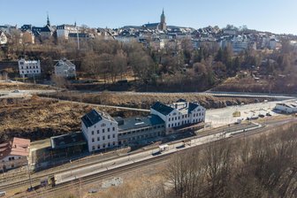 Kommentar zum Bahn-Campus in Annaberg-Buchholz: Forschungsprojekte allein reichen nicht - Im Unteren Bahnhof von Annaberg forscht unter anderem die TU Chemnitz zum autonomen Fahren.