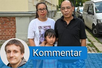 Kommentar zum Wegzug der Familie Pham/Nguyen: Die Frage des Spielraums - Hoa Nguyen, Emilia Nguyen und Pham Phi Son (von links) bei einer Solidaritätskundgebung für sie im Winter.