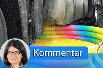 Kommentar zur Planschbecken-Debatte: Feuerwehrleuten den Rücken stärken - Ein aufblasbarer Mini-Pool kam nach einem Lkw-Unfall an der A 14-Ausfahrt Nossen-Ost zum Einsatz.
