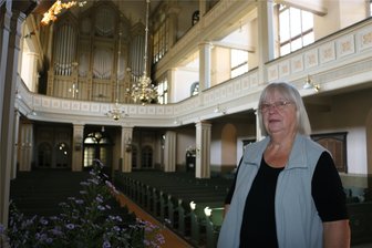 Konzert in Elsterberger Kirche - Margit Degowitz in der Kirche.