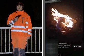 Koranverbrennung, Pistolen-Auftritt: Der tiefe Fall des Anzeigenhauptmeisters - In jüngsten Postings zeigte sich Matthei mit einer Pistole, verbrannte angeblich einen Koran. Im Hintergrund lief jeweils ein NS-Marschlied.