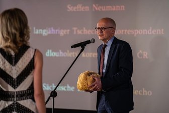 Korrespondent der "Freien Presse" gewinnt deutsch-tschechischen Journalistenpreis - Steffen Neumann bei der Preisverleihung in Brno/Brünn.