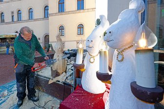 Kreatives und Gespenster beim Holzkunstmarkt in Lichtenstein - 