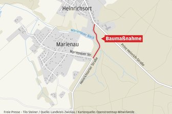 Kreisstraße zwischen Heinrichsort und Marienau wird länger als ein Jahr voll gesperrt - Ein Stück Heinrichsorter Straße will der Landkreis demnächst bauen.