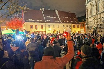 Kretschmer-Besuch in Zwickau von Demonstrationen begleitet - 750 Teilnehmer zählte die Polizei in Zwickau. Der Montagsprotest machte aber einen Bogen um das Rathaus.