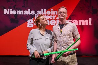 Kretschmers CDU überholt: Sachsens Linke verzeichnet 2025 mehr Eintritte als andere Parteien Mitglieder haben - Seit Juni 2025 Linke-Landesvorsitzende: Anja Eichhorn und Marco Böhme.