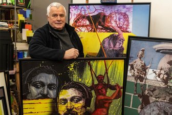Künstler Detlef Lieffertz zeigt in Geringswalde Pop Art - Detlef Lieffertz in seinem Atelier im Seelitzer Ortsteil Beedeln.