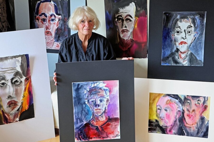 Künstlerin zeichnet das Leid von Überlebenden des Holocausts - Isolde Roßner stellt ihre Porträts von Holocaustüberlebenden in der Jakobikirche in Chemnitz aus.
