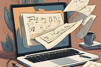 Künstliche Intelligenz: Ist die Musik der Menschen in Gefahr? - Fertige Musik aus dem Computer? Auch diese Illustration hat kein Mensch erstellt, sondern Künstliche Intelligenz.