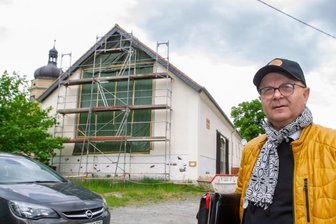 Kürbitzer Rittergut: In früherer Scheune entsteht neue Wohnung - Die ehemalige Scheune des Kürbitzer Rittergutes wird derzeit zu Wohnraum umgebaut. Ab Herbst soll dort wieder Leben einziehen, kündigt Bauherr Klaus Walther an.