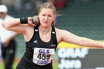 Kugelstoßerin Jara Graf aus Mittweida: "Das war mein bisher schönster Wettkampf" - Jara Graf von der LG Mittweida, hier bei der U-23-DM in der Vorwoche in Göttingen, wurde bei der DM der Elite in Kassel Zwölfte.